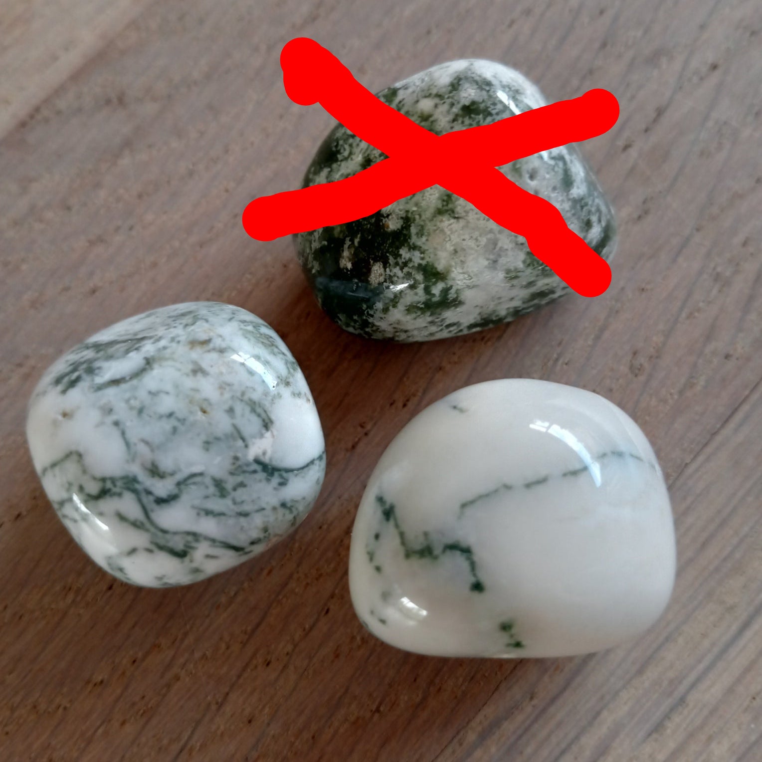 Groene mos agaat Trommelstenen