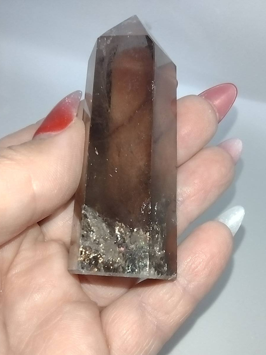 Rookkwarts met zebradoriet of schrift graniet