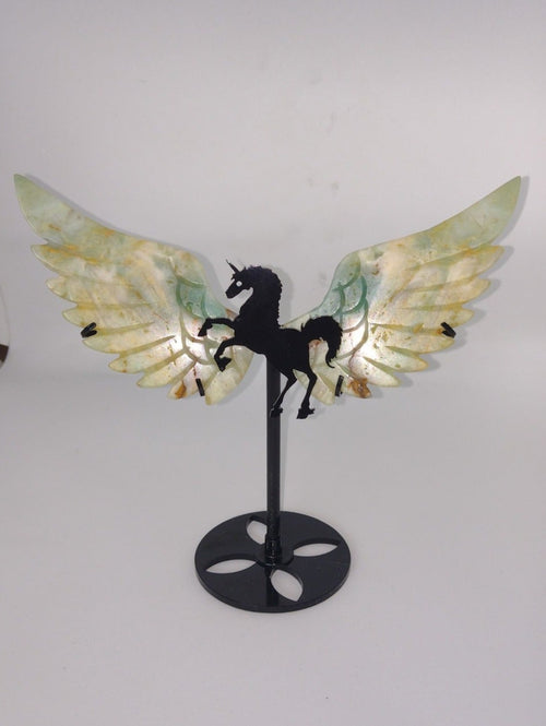 Amazoniet Unicorn vleugels op standaard